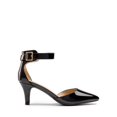 thumbnail image 2 of Zapatos DREAM PAIRS Tacones Bajos de Punta Fina Negros Talla 8, 2 of 7