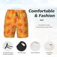 thumbnail image 3 of Balery Fall Maple Leaves Mens Swim Trunks Swim Shorts for Men Quick Dry Inseam Beach Shorts with Compression Liner Pocket-Small, 3 of 9