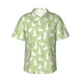 thumbnail image 2 of Xecao Rabbit And Carrot (2) print Hawaiian shirt - a stylish short-sleeve button-down for men, perfect for casual beach and tropical outings., 2 of 9