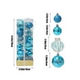 thumbnail image 2 of Christmas Decoration Balls, Christmas Tree Ornaments, Electroplated Painted Christmas Shaped Balls Combo 24pcs, Plastic Sky Blue Pink Red Green Gold Rose Gold Holiday Decor, 2 of 6