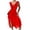 Red, variant on Women's Mesh Sheer Maxi Slip Dress Chemise Spaghetti Strap Sleeveless V Neck Asymmetric High Slit for Night M