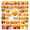 3A, variant on cartoon French Fries Stickers, Waterproof French Fries Sticker for Water Bottle Laptop Phone Cases Planner Skateboard Luggage Helmet Party Favor Decor, Ideal for Adults Teens Teacher Rewards