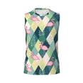 thumbnail image 6 of Lsque Flamingo Print Men's Cotton Blend Sleeveless Muscle Shirts (S-3XL)- Moisture Wicking, Odor Protection, UPF 30+,3X-Large, 6 of 8