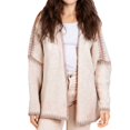 thumbnail image 2 of MPWEGNP Cardigan Tricoté Col en V Automne et Hiver Style Universitaire Ample Beige m, 2 of 7