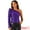 Purple, variant on DARING DIVA Women's One Shoulder Puff Long Sleeve Tops S Purple