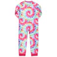 thumbnail image 6 of Scooby-Doo Girls' Tie-Dye Flower Power Union Suit Footless Sleep Pajama, 6 of 8