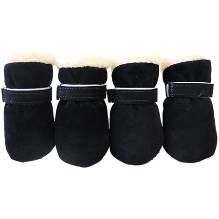 

Dog Winter Boots | Safe Pet Velvet Warm Shoes with Soft Sole | Non-Slip Foot Protection Windproof Pet Shoes for Winter Cold Weather