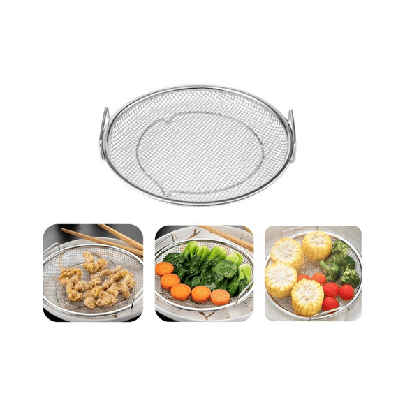 Stainless Steel Frying Oil Residue Filter Screen Ear Oil Drain Artifact Filter Screen Plate Fried Chicken