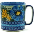 thumbnail image 3 of Polish Pottery 12 oz Mug (Corn In The Blue Theme) Signature UNIKAT Hand Painted in Boleslawiec, Poland + Certificate of Authenticity, 3 of 6