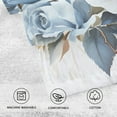 thumbnail image 3 of Flowers with Blue Cotton Face Towels Soft Hand Towel Absorbent Bathroom Towel for Kitchen Hotel Decoration, 3 of 7