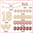 thumbnail image 3 of AYUQI Apricot 18th Birthday Decorations for Girls Women, Beige Blush Pink Balloons, 18th Birthday Banner, Triangle Flag Banner, 18th Birthday Balloons, Metallic Rose Pink Balloon Set, 3 of 7