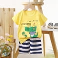 thumbnail image 4 of NIEWTR Infant Baby Boy Summer Clothes Outfit Color Block T-shirt Shorts Set Toddler Checkerboard Clothes 6 12 18 24 Months(Light Yellow,5-6 Years), 4 of 4
