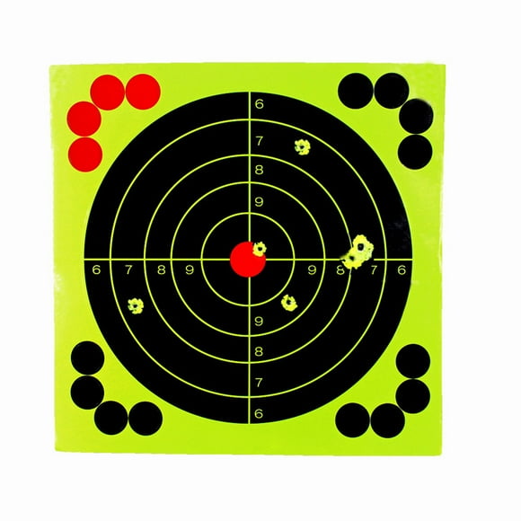 Shooting Target Paper Fluorescent Hunting Training Sticker Paper Fluorescent Shooting Target Sticky Shooting Practice Paper