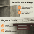 thumbnail image 3 of Farmhouse End Table with Charging Station Wooden Rustic Nightstands with Storage Cabinet and Shelf for Bedroom, Living Room, Living Room, 3 of 7