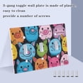 thumbnail image 4 of Dailycode Light Switch Plate Covers 2 Gang Wall Plate Plastics Outlet Covers for Kitchen Home Office Decor Colorful Pig Face, 4 of 8