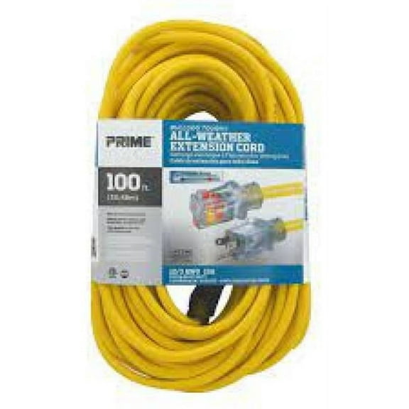 Prime Wire & Cable LT511835 100 ft. Bulldog Extension Cable, Yellow