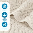thumbnail image 3 of BNM Chevron Zero Twist Cotton 3 Piece Towel Set, Ivory, 3 of 11