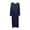 Dark Blue, variant on Long Modal Nightgowns For Women V Neck Plus Size Long Sleeves Night Dress Full Length Fashion Fall Solid Color Sleepwear