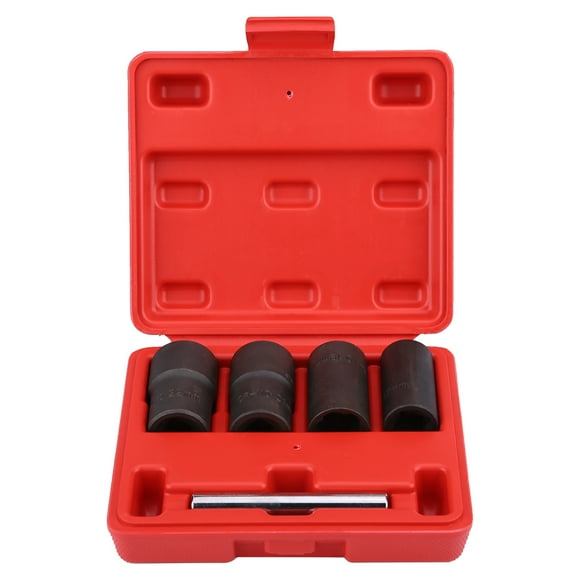 Sonew 5Pcs Twist Socket Set Locking Wheel Nut Bolt Stud Extractor Removers 17mm 19mm 21mm 22mm Socket, Locking Wheel Nut Remover, Nut Bolt Extractor