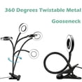 thumbnail image 4 of DAYBETTER LED Clip On Desk Lamp, 3 Light Modes & 10 Brightness Levels, 360° Flexible Neck Reading Light, USB Plug-in Clamp Lamp, for Home, Office, Study, Craft (Black), 4 of 7