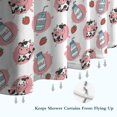 thumbnail image 6 of White Cow Milk Strawberry Pattern Shower Curtain 72"x84" ,Bathroom Decorative Shower Curtains Set with 12 Hooks,Modern Waterproof Washable Shower Curtain, 6 of 6