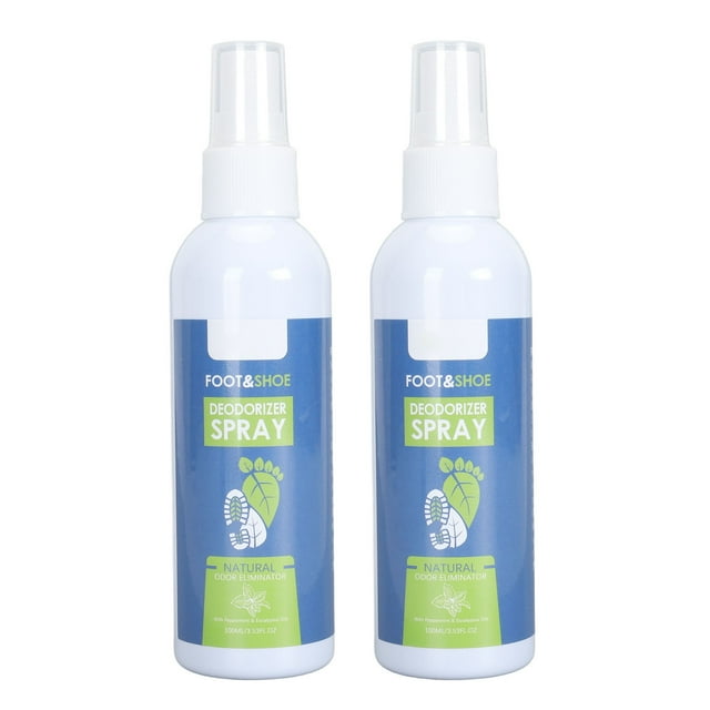 Spray de Desodorizador de Zapatos, Amplio Spray de Desodorante del Pie de Aplicación Fácil Utilizando 100 mlx2 Seguro Multifuncional para equipos deportivos Deportivos