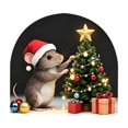 thumbnail image 2 of Cififendec Christmas 2D Mouse No Glue Wall Stickers, 5.91", Arch Shaped Cute Holiday Mouse Decal for Xmas Fireplace Surround Applying, 2 of 6