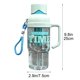 thumbnail image 3 of Botella de agua de plástico para beber, jarra de hidratación bidireccional con pajita y sorbo directo, botella deportiva portátil sin BPA, recipiente reutilizable a prueba de derrames para el hogar,, 3 of 6