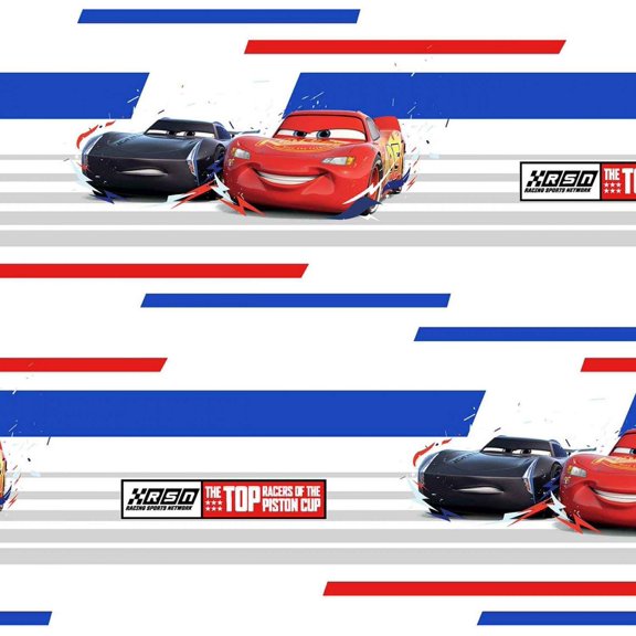 Springs Creative Cars 3 Top Racers of Piston Cup 100% Cotton Fabric sold by the yard