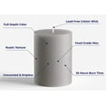 thumbnail image 2 of 3" x 4" Pillar Candle Unscented (Grey), 2 of 6