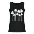 thumbnail image 4 of Dagegui Palm Tree Print Tank Tops for Men Summer Crew Neck Sleeveless Shirt Big and Tall Outdoor Sport Muscle Tanks Fashion Hawaiian Beach Vacation Tops, 4 of 5