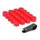 thumbnail image 5 of 20 tapacubos para tuercas de rueda de coche de 19 mm, protección exterior para llantas con herramienta de extracción rojo, 5 of 9