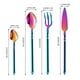 thumbnail image 2 of [Colorido] Juego de 4 Piezas de Vajilla, Set de Cuchillo y Tenedor para Carne, Cocina Occidental, Pequeño Demonio, 2 of 2