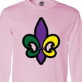 thumbnail image 4 of Inktastic Fleur De Lis Mardi Gras Holiday Long Sleeve T-Shirt, 4 of 5