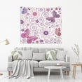 thumbnail image 6 of Pink Butterfly Tapestry Wall Hanging Tapestries Happy Colorful Hippie Psychedelic Art Polyester Carpet Wall Decorative for Living Room Bedroom 60x51inch, 6 of 7