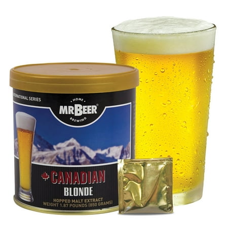 Mr. Beer Canadian Blonde Craft Beer Refill Kit, Contains Hopped Malt Extract Designed for Consistent, Simple and Efficient (Best Extract Beer Kits)