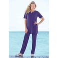 thumbnail image 6 of Roaman's Women's Plus Size Soft Knit Tunic With Notch Neckline, 6 of 6