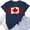 Dark Blue, variant on Gyexs Graphic T Shirt For Canada Day Celebration Comfortable Casual Short Sleeve Round Neck Top Women's Printed Tee (White & L)