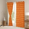 thumbnail image 3 of Feelyou Mandala Damask Black Out Curtains, Orange Red Bat Curtains Pack of 2 (42x63 Each), 3 of 6