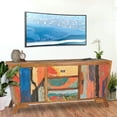 thumbnail image 2 of Marina del Rey Cone Shaped Buffet Made From Recycled Teak Wood Boats - 72W x 20D in., 2 of 5