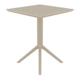 thumbnail image 4 of Compamia Sky Collection Table à Manger d'Extérieur en Résine de Polypropylène de 24 Pouces avec Dessus Pliant, Taupe (1 Unité), 4 of 8