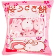 thumbnail image 5 of Bolsa de peluche para juguetes con forma de conejito de flor de cerezo con almohada para 8 peluches, 5 of 5