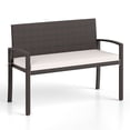 thumbnail image 1 of Gymax 2-Person Patio Loveseat w/ Removable Seat Cushion Metal Frame Backrest, 1 of 10