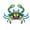Blue, variant on UV2D Printed Iron Crab Wall Decor for Indoor Outdoor Garden Home Art Hanging Ornament Decorative Sculpture