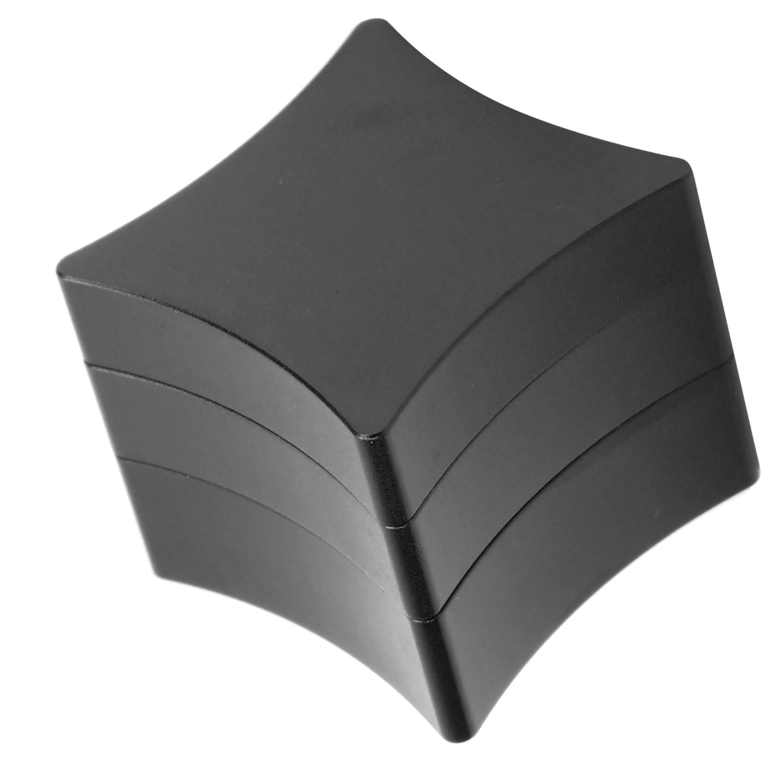 Porte-Craie Aluminium Pour Billard – Aimant Intégré, Capuchon Amovible – Noir, 3x3x3cm, 26g