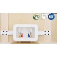 thumbnail image 3 of Washing Machine Outlet Box Pex Laundry Box Washer Wall Box With Drain Recessed Water Valve Box Center Double Drain /- Crimp PEX B PVC (With Stainless Steel Water Hammer Arrest, 3 of 7