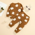 thumbnail image 3 of Lovebay Infant Baby Girls Boys Flower Sweatshirt Sweatpants Outfits Set 0-6 Months, 3 of 10