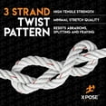 thumbnail image 2 of Poly Combo 3 Strand Safety Rope- 5/8" x 1200' -UV Coated Polypropylene- White -by Xpose Safety, 2 of 7