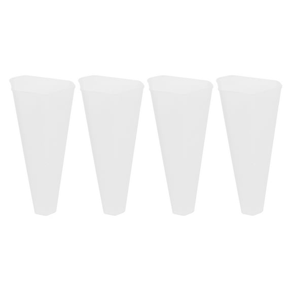 GAXIRE 4Pcs Circular Cone Wall Hanging Planter Flower Wall Vase Transparent PP Sleek Homeowners Decor