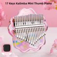 thumbnail image 2 of Kalimba Mini Thumb Piano 17 Keys Portable Musical Instrument Cartoon Cute Kalimba Thumb Piano Music Box Gift for Beginners Interesting Party Travel Thumb Piano Instrument, 2 of 8
